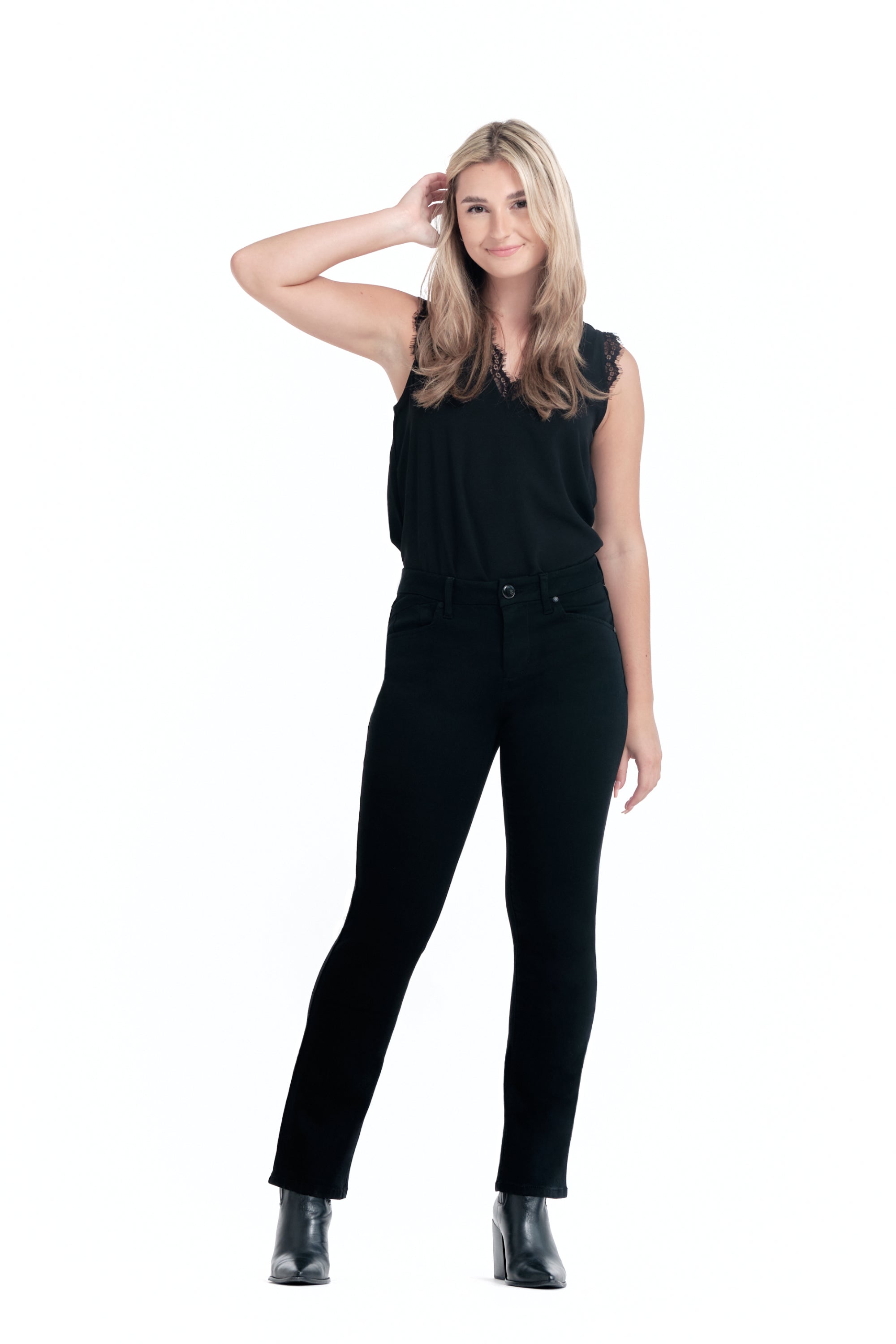 Buy STOP Black Solid Skinny Fit Polyester Blend Women's Formal