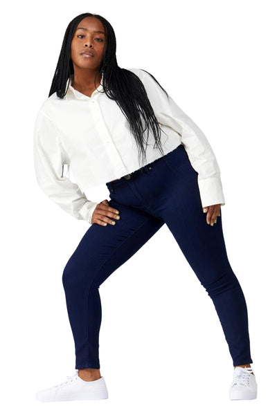 Curvy Butter Ankle Skinny Jeans In Rinse