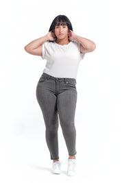 Curvy Silk Denim Skinny in Ashley