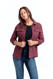 Classic Utility Jacket In Wine