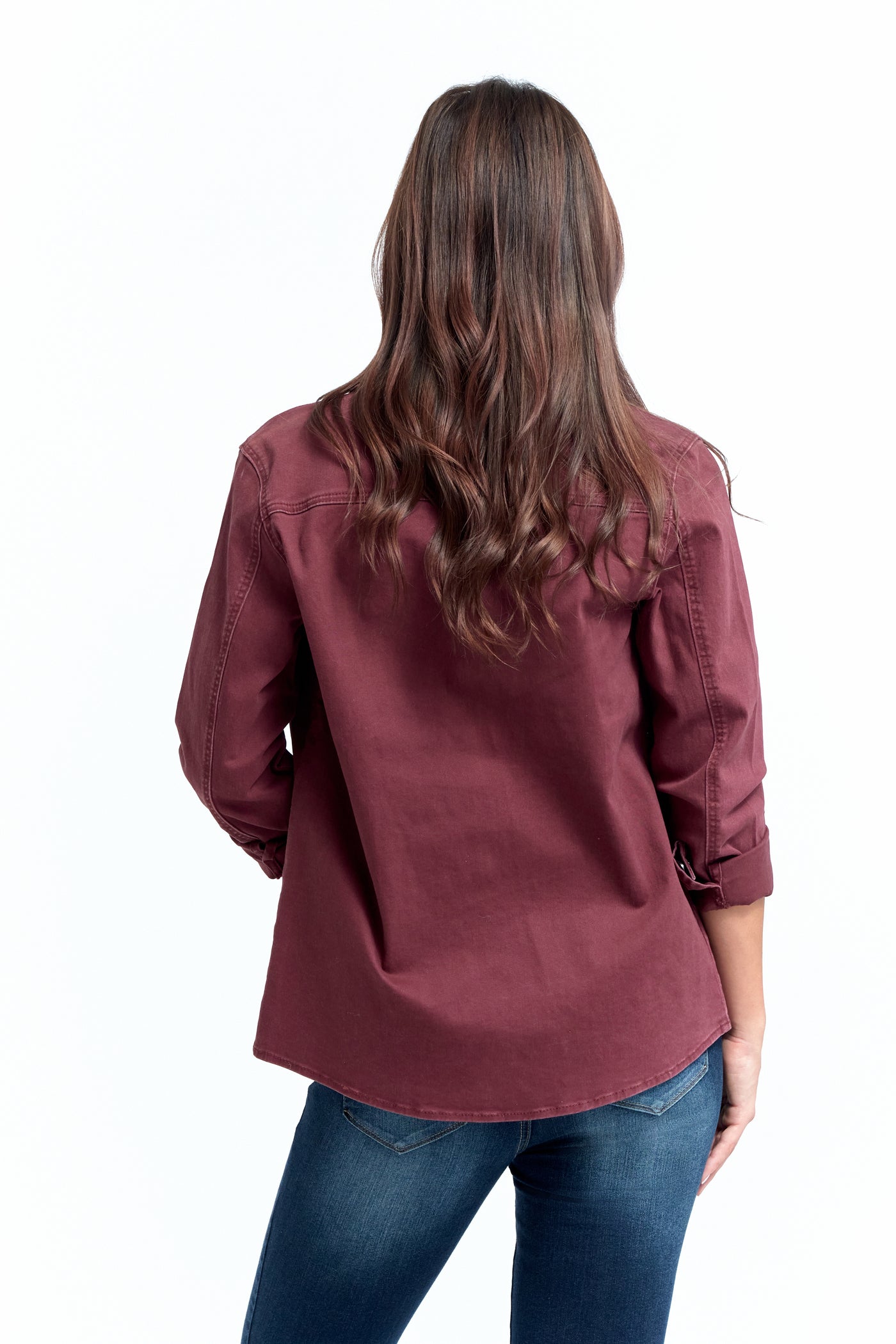 Classic Utility Jacket In Wine