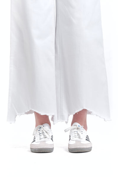 Classic Eco Wide Leg with Release Hem in White