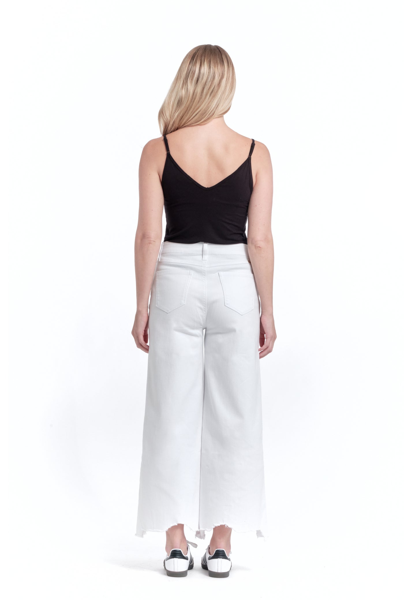 Classic Eco Wide Leg with Release Hem in White