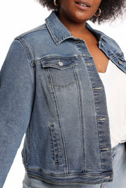 Plus Eco Trucker Denim Jacket in Mariah