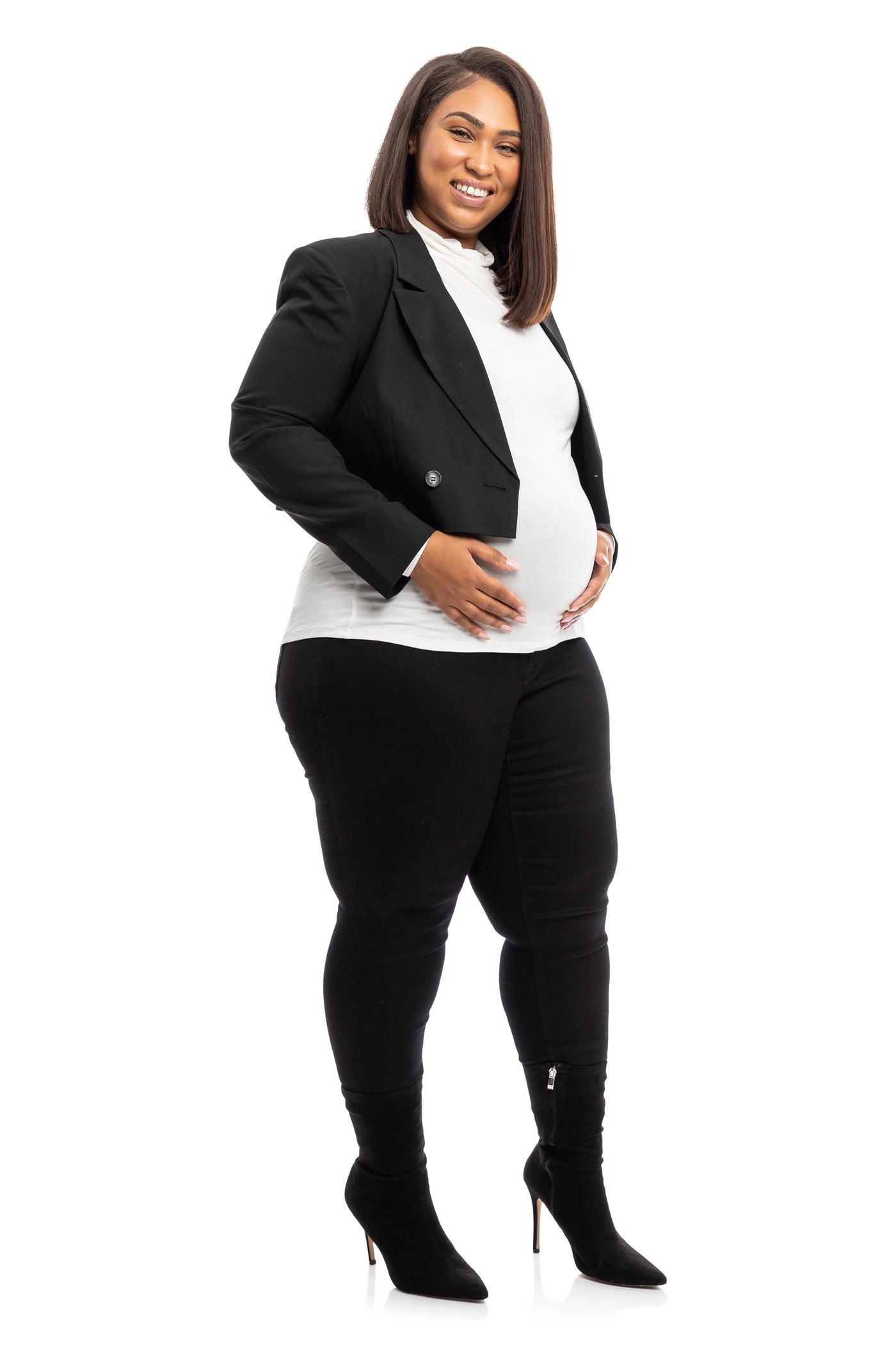 Maternity Plus Skinny w/ Bellyband in Black