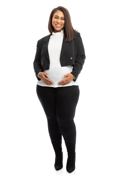 Maternity Plus Skinny w/ Bellyband in Black