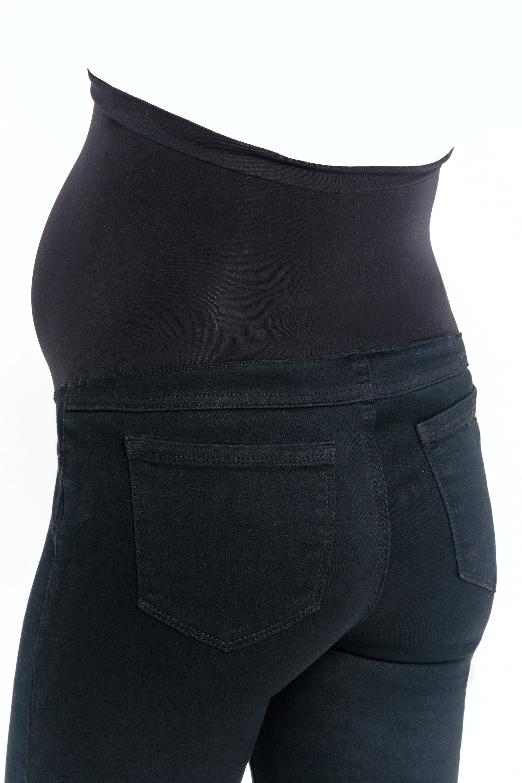 Maternity Butter Skinny w/ Bellyband in Black