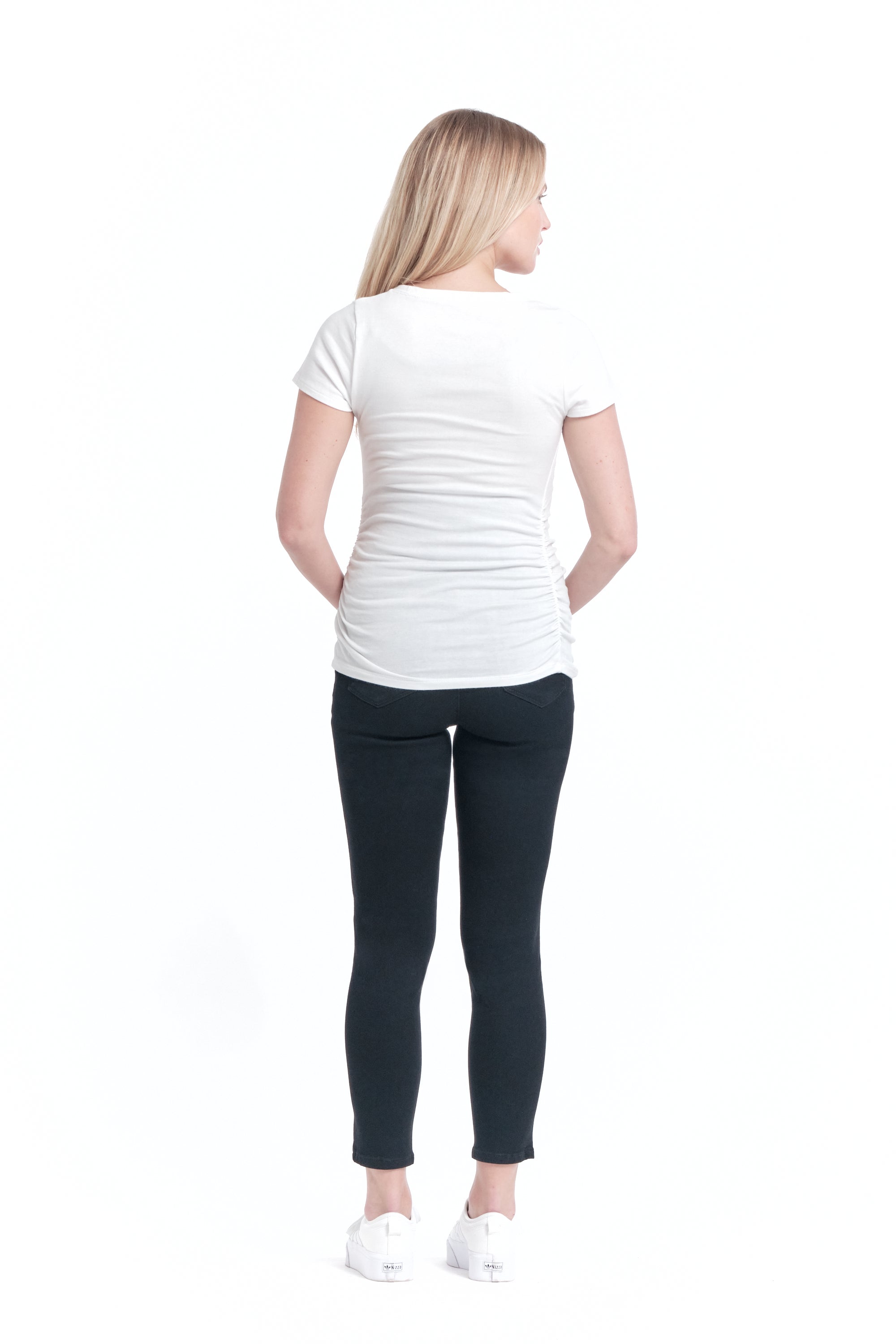 Maternity Butter Skinny w/ Bellyband in Black