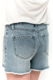 Shorts with Fray Hem in Brayden