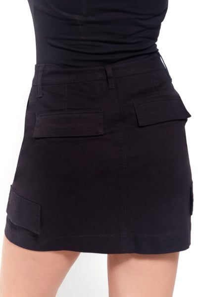 Classic Cargo Skirt in Black