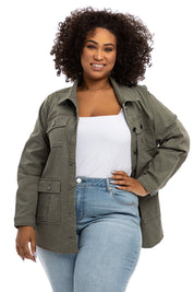 Plus Utility Jacket in Kasey