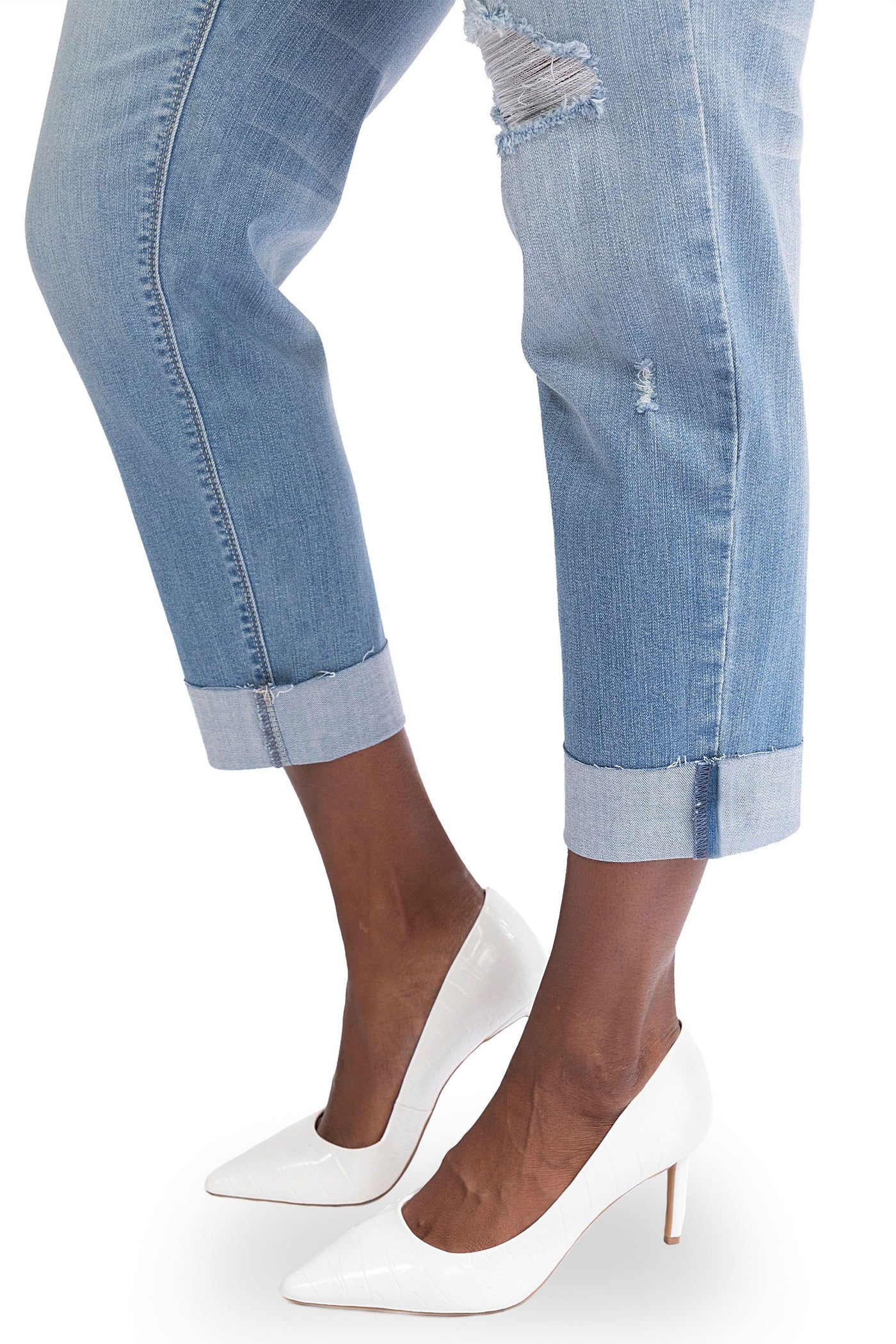 1826 Jeans Women's Plus Size Cuff Rolled Capri Bermuda Short Curvy Denim  Jean - 2799 
