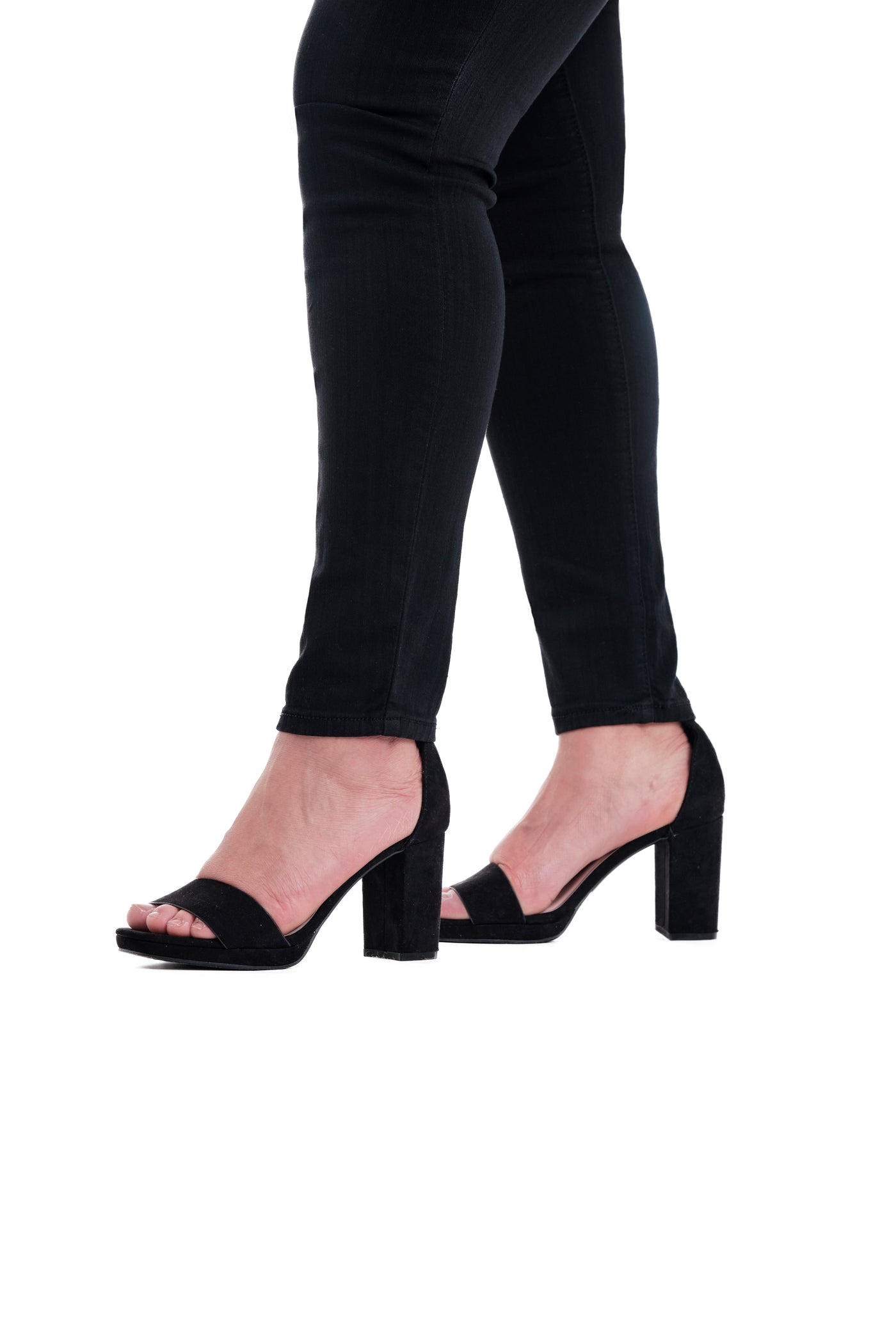 Curvy Silk Denim Pull-On Legging in Black