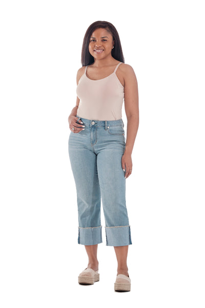 1826 Jeans 1826 Stretchy premium CAPRI DARK BLUE denim jeans HI WAIST  WOMENS PLUS size 906