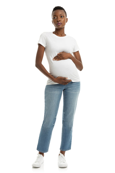 Maternity Eco Straight Jean w/ Bellyband in Kinsley