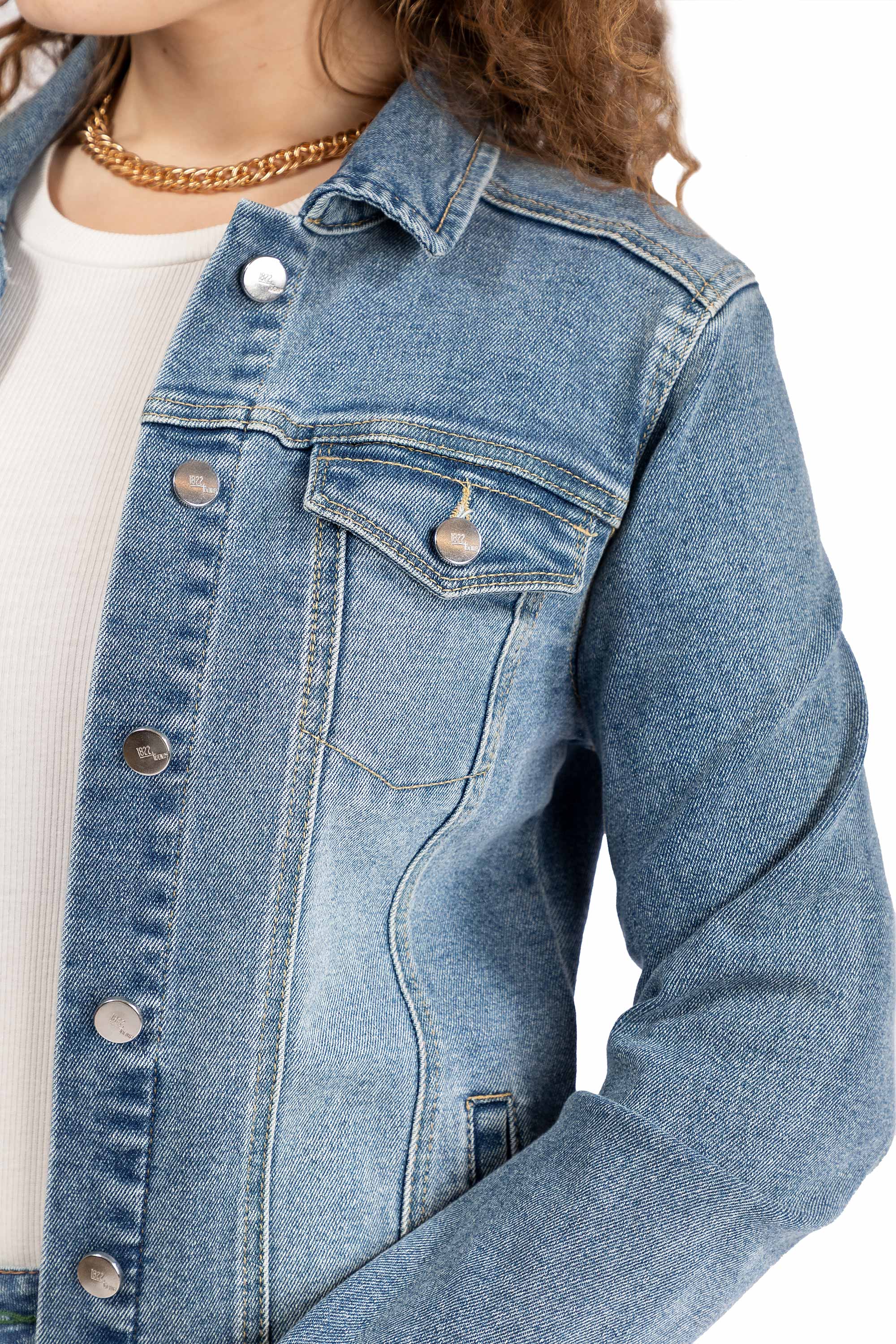 Eco Trucker Denim Jacket In Mariah