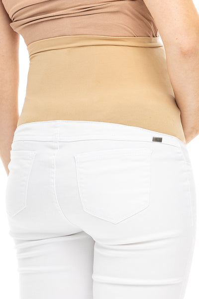 Maternity Butter Skinny Jeans w/ Bellyband in White