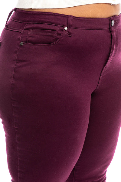 Plus 30" Mid-Rise Butter Skinny In Rumba Red