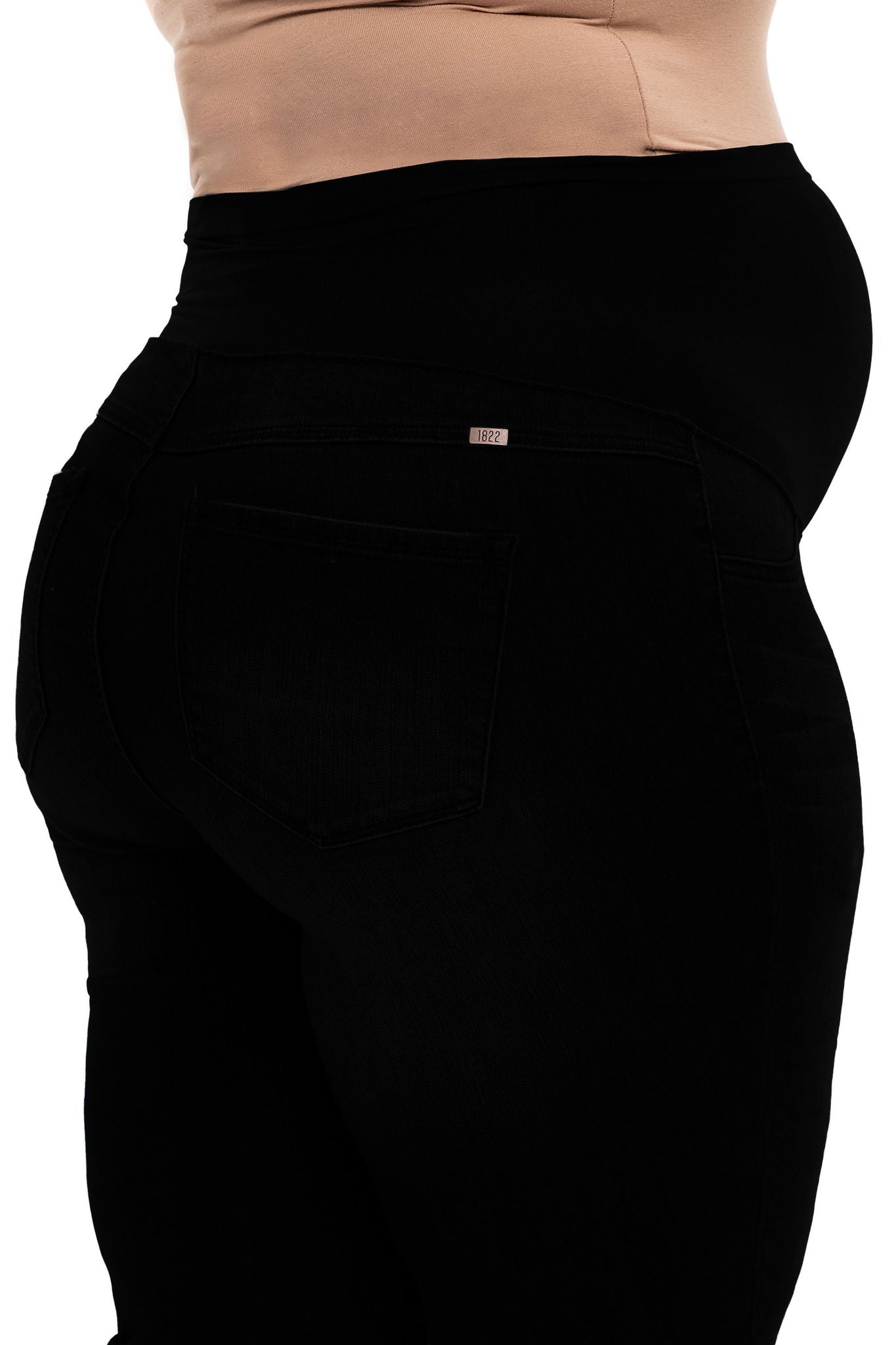 Maternity Plus Slim Boot w/ Bellyband in Black