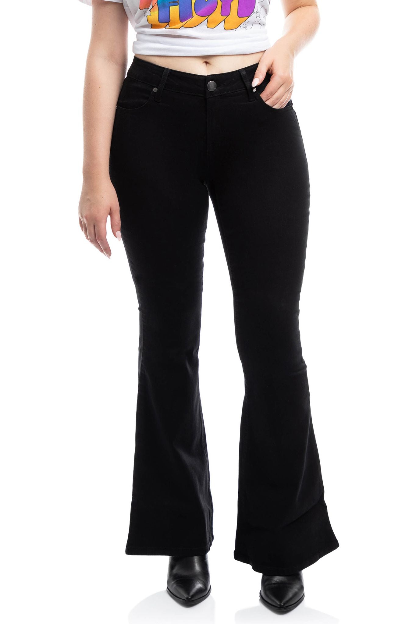 Tall 34" Vintage Flare In Black