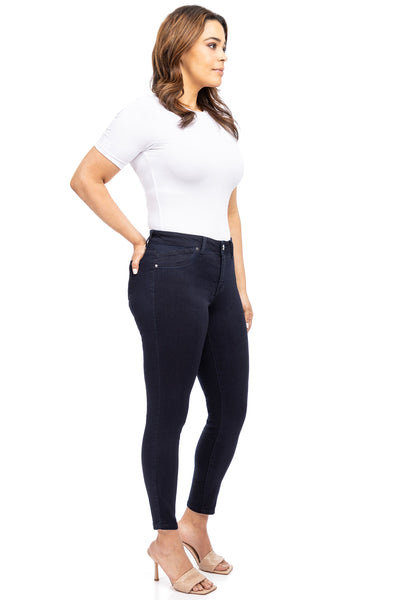 Curvy Fit & Life Shapewear Ankle Skinny In Rinse